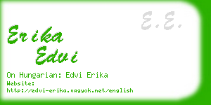 erika edvi business card